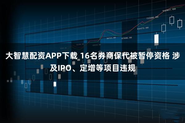 大智慧配资APP下载 16名券商保代被暂停资格 涉及IPO、定增等项目违规